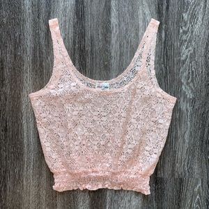 PacSun Pink Lace Crop Top